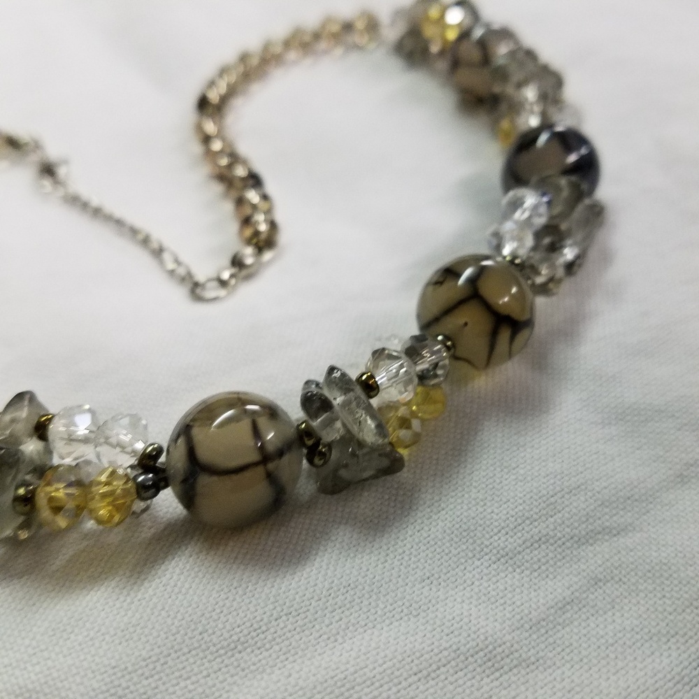 Stone & Glass Beaded Necklace - Picture 2 of 6